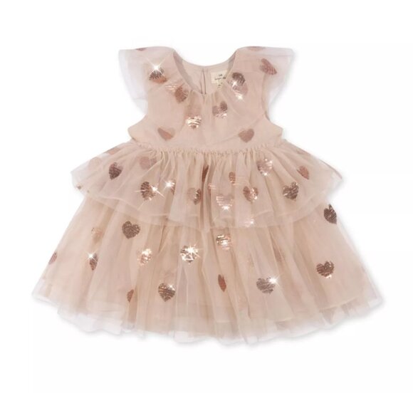 Yvonne Heart Sequins Dress - Coeur Sequins, Konges Sloejd in size 9M - Picture 1 of 4